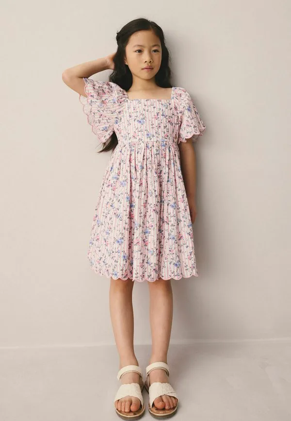Платье повседневное, прямого кроя, с бантом на спине. Laura Ashley, Multi Priory Stripe