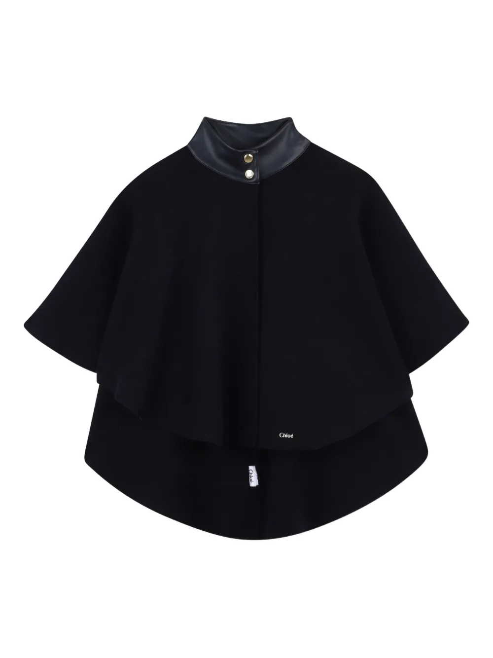 

Пончо с высоким воротником Chloé Kids, синий