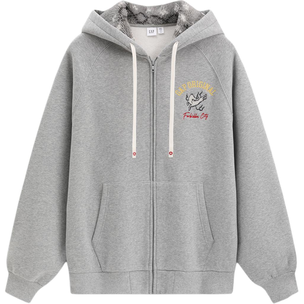 

X GUGONGLIANMING Запретный город, коллаборация, толстовка унисекс GAP, светлый серый