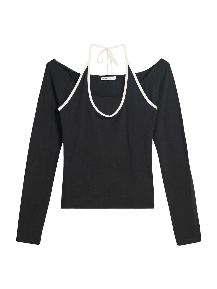 

Лонгслив Bershka, Black