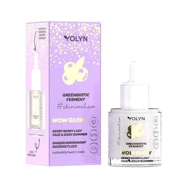 

Черничный хайлайтер для тела и лица YOLYN Greenbiotic Ferment, 20 мл