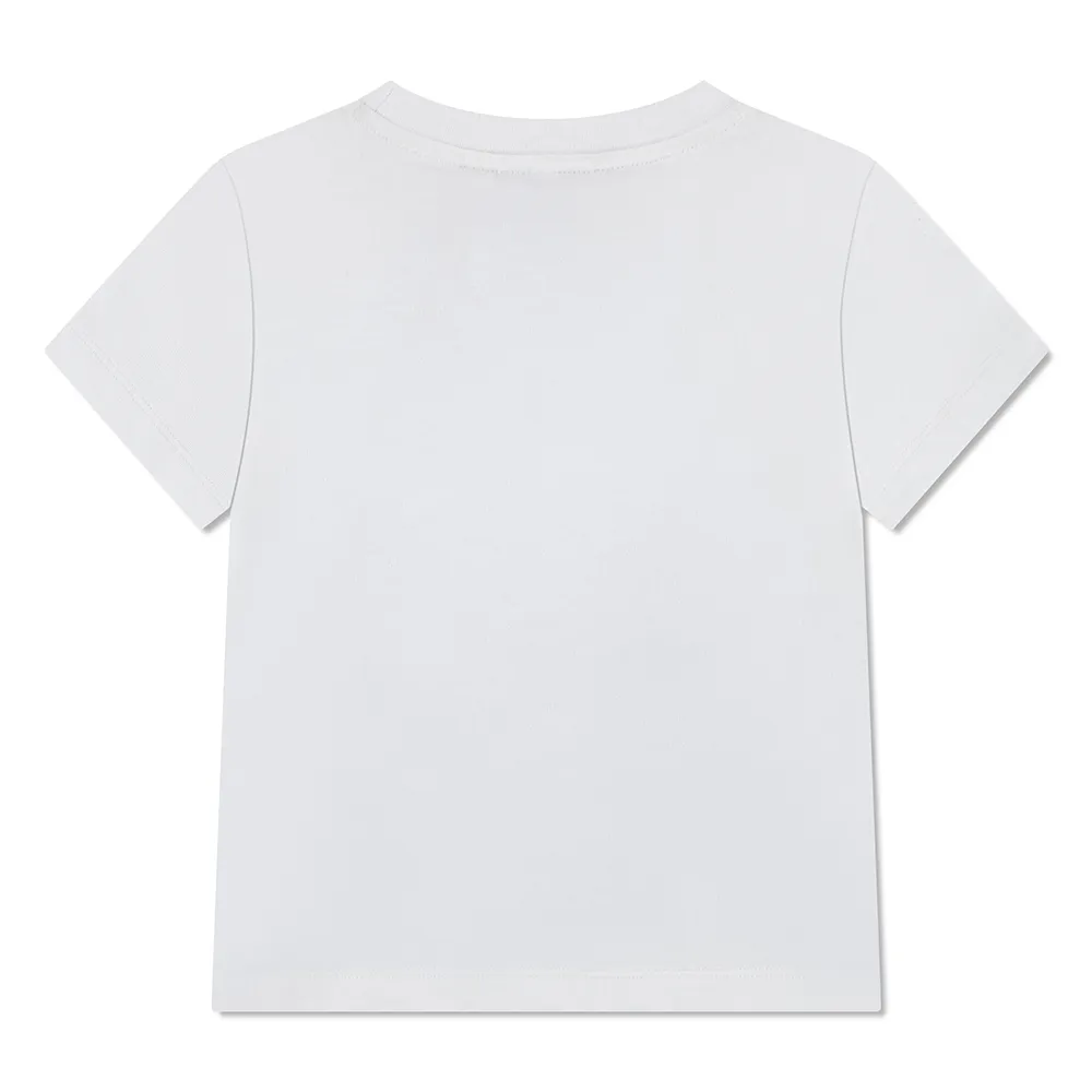 Детская футболка Lacoste 947552 с коротким рукавом Lacoste kids, белый — фото 2