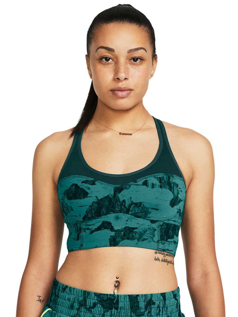 

Спортивный бюстгальтер Under Armour Pjt Rck LG LL Infty Bra Pt, зеленый