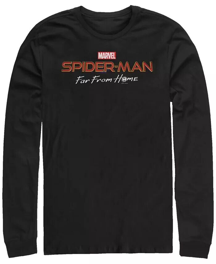 

Мужская футболка с длинным рукавом Marvel Spider-Man Far From Home с логотипом Fifth Sun, черный