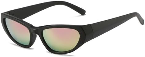 

Ретро-солнцезащитные очки 2027 года для женщин, модные, с зеркальными линзами, солнцезащитные очки UV400 для мужчин, панк-очки, спортивные очки для вождения MTZJH, Black Pink Mirror