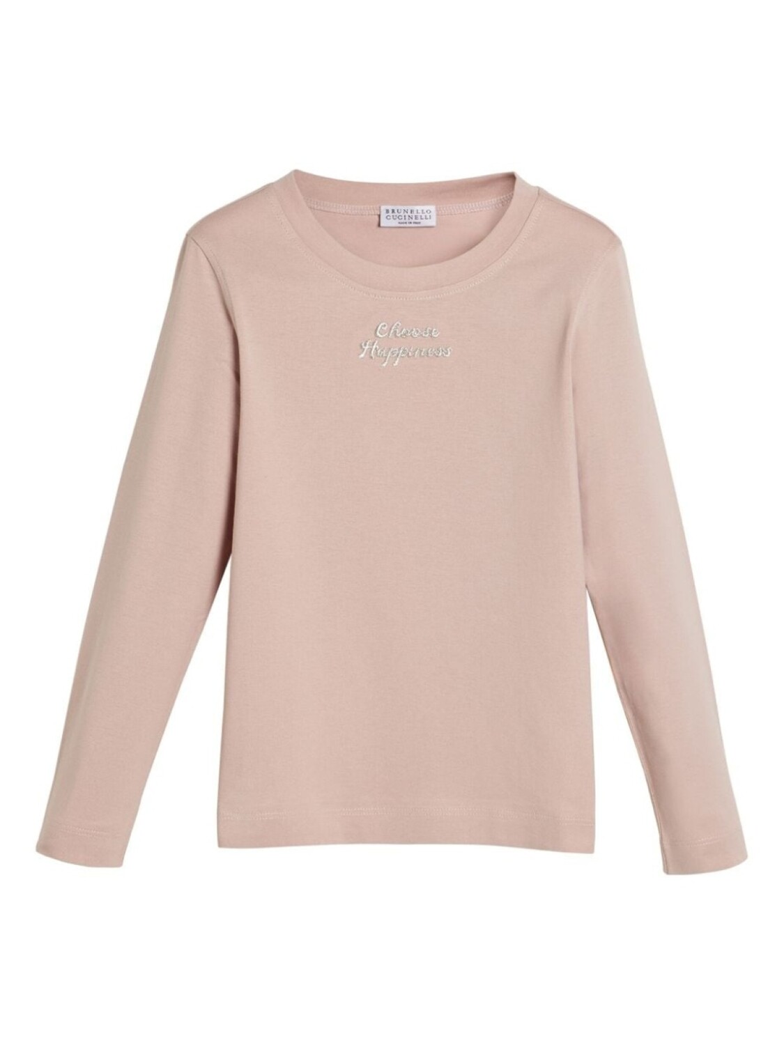 

Brunello Cucinelli Kids футболка из вышитого хлопка, розовый