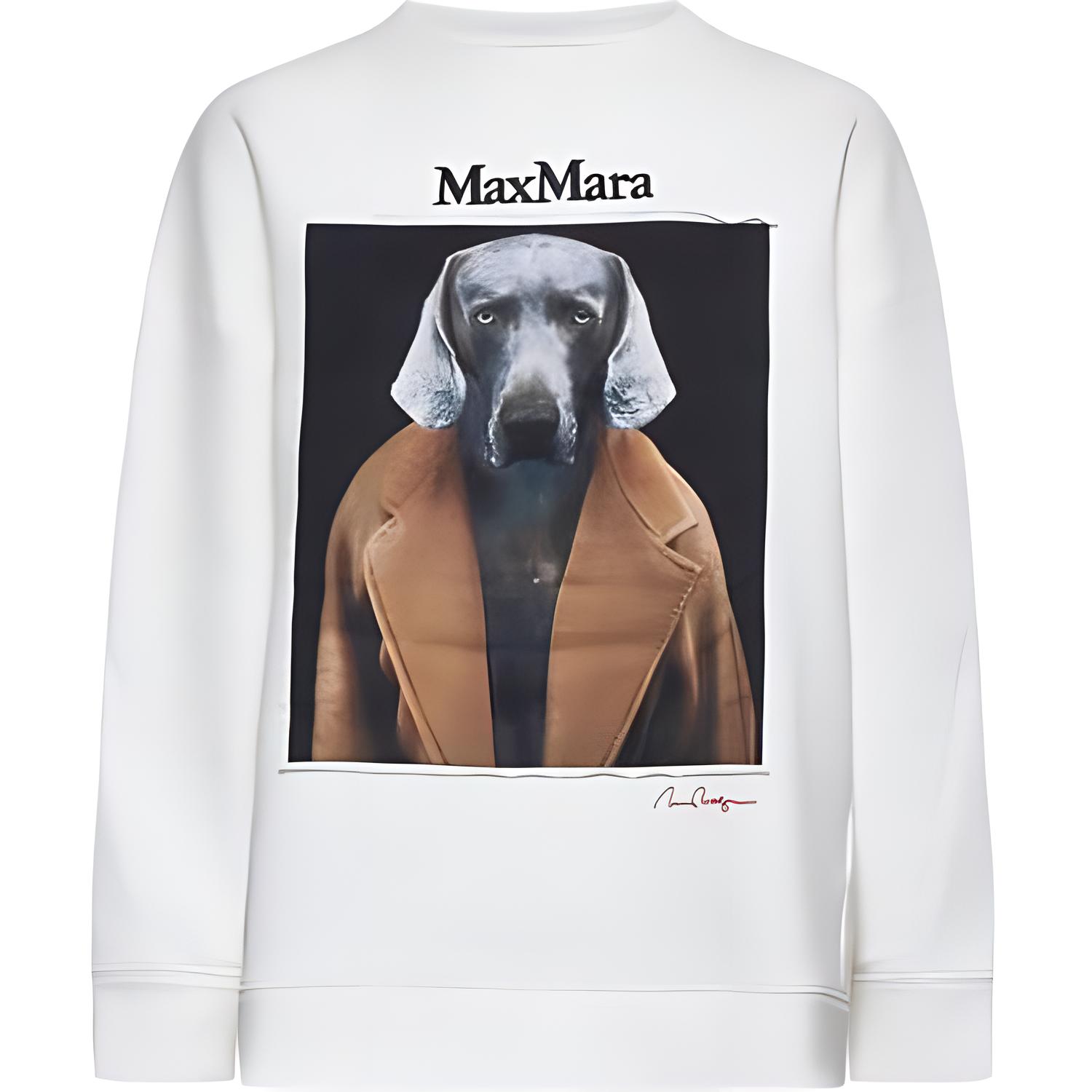 

Толстовка с круглым вырезом и вышитым логотипом Max Mara MaxMara, белый