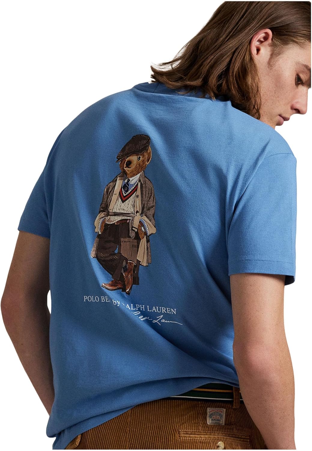 Polo Ralph Lauren, мужская футболка Polo Bear, классический крой, с изображением медведя Hatteras Blue Heritage Bear, размер X-Large — фото 3