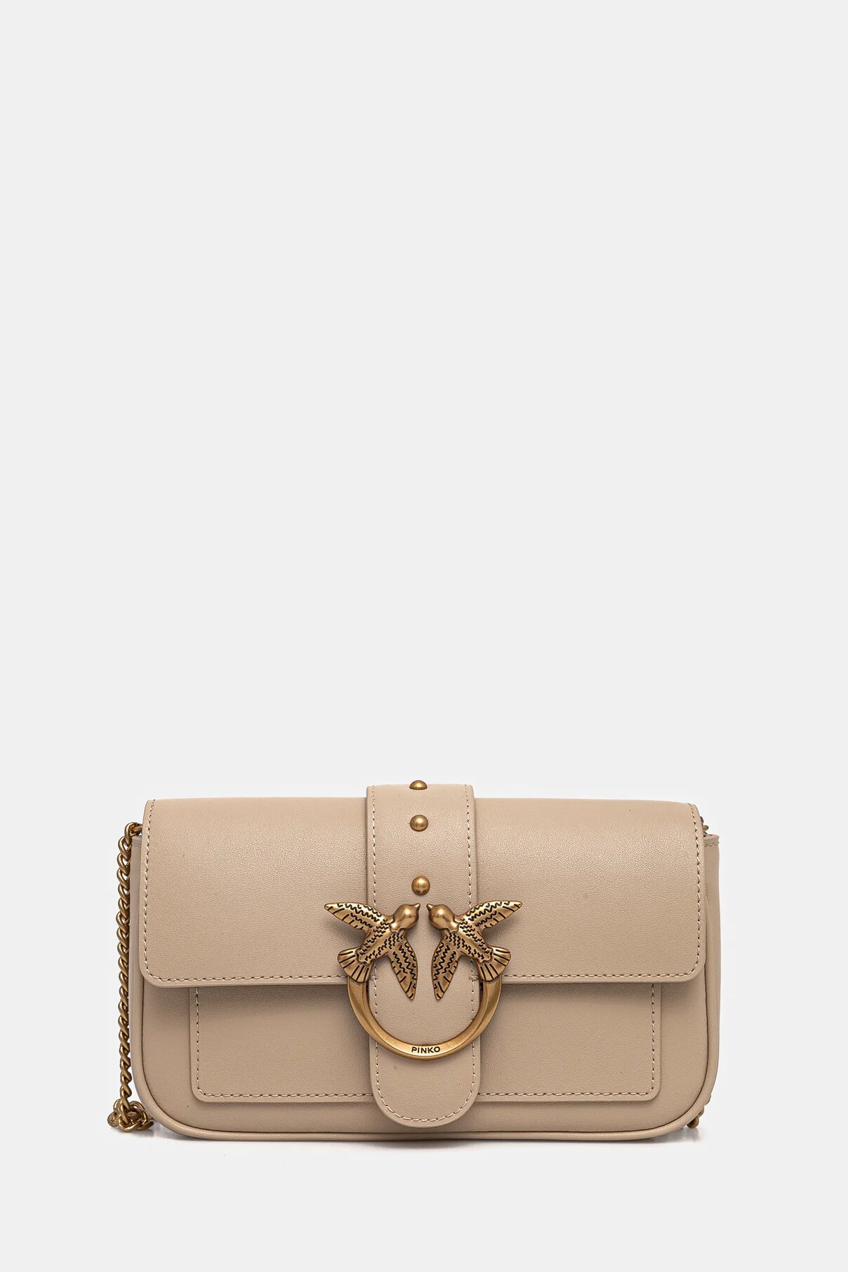 

Сумочка из кожи Pinko, бежевый