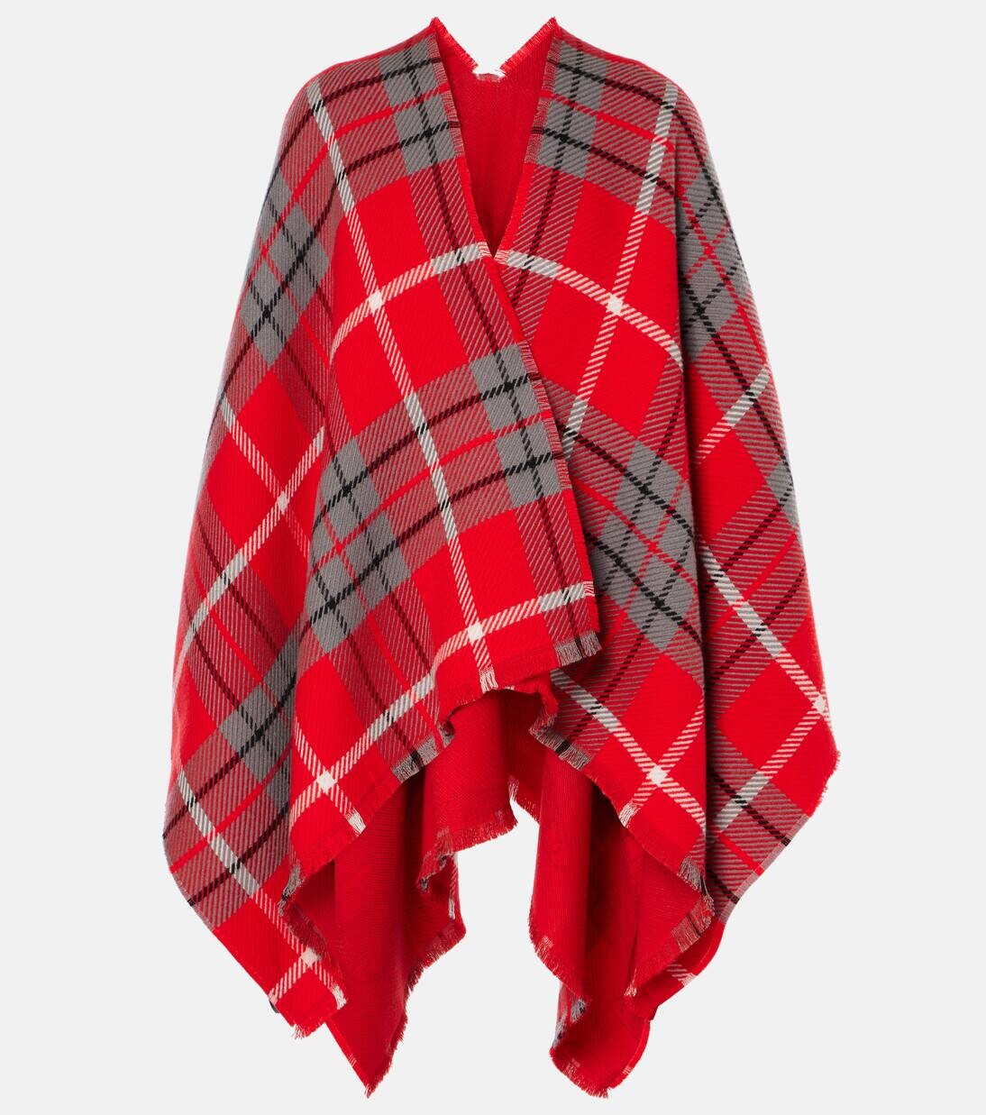 

Шерстяное пончо Vivienne Westwood, цвет aw24-red