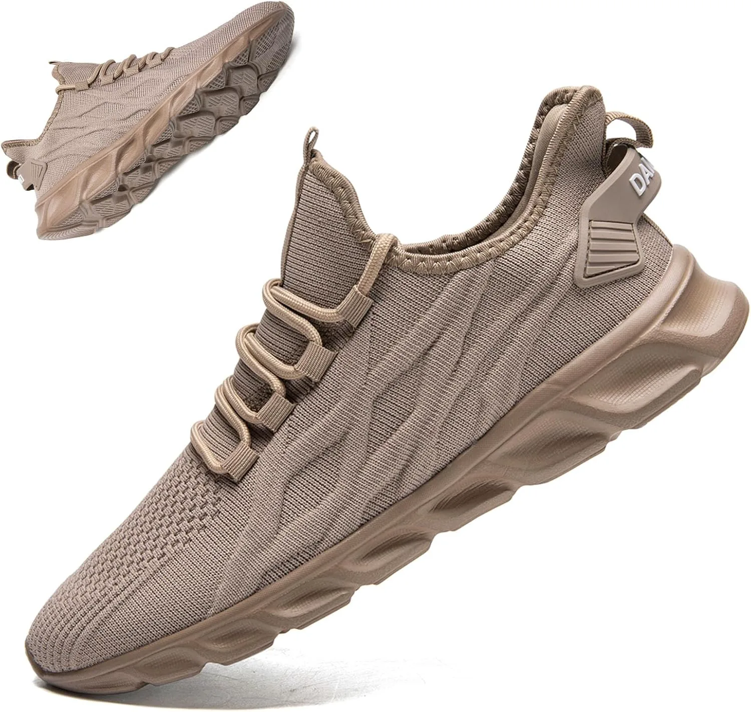 

Кроссовки QIJGS для мужчин, для спортзала и тенниса, с сетчатым верхом, легкие спортивные модные повседневные кроссовки для тренировок, коричневый