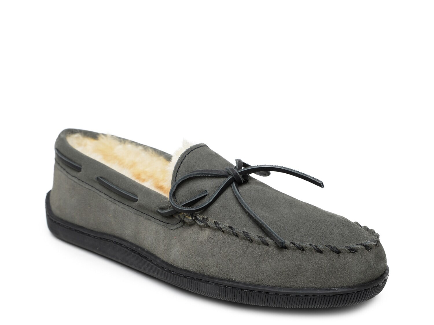 

Тапочки-мокасины Minnetonka с твердой подошвой, серый