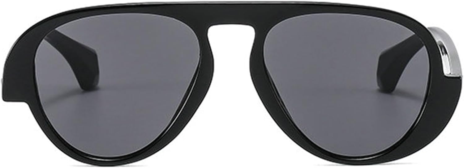 

Willochra Модные большие солнцезащитные очки-пилот для женщин и мужчин, круглые солнцезащитные очки, винтажные большие черные очки для мужчин, панк-солнцезащитные очки, C3