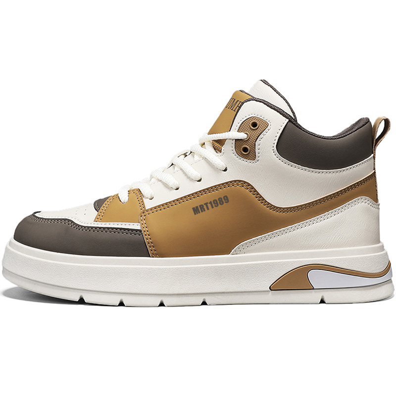 

Meiretu Скользоустойчивые износостойкие легкие высокие скейтерские кроссовки мужские бежевый хаки, цвет Beige Khaki
