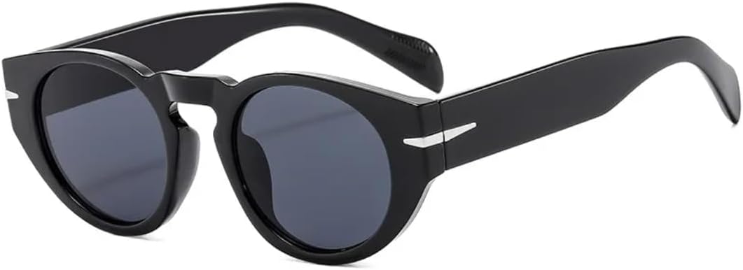 

Модные круглые солнцезащитные очки для женщин, классические винтажные солнцезащитные очки для мужчин, солнцезащитные очки в стиле стимпанк, очки с защитой от УФ-излучения UV400, овальные женские SZVVBKK, Black