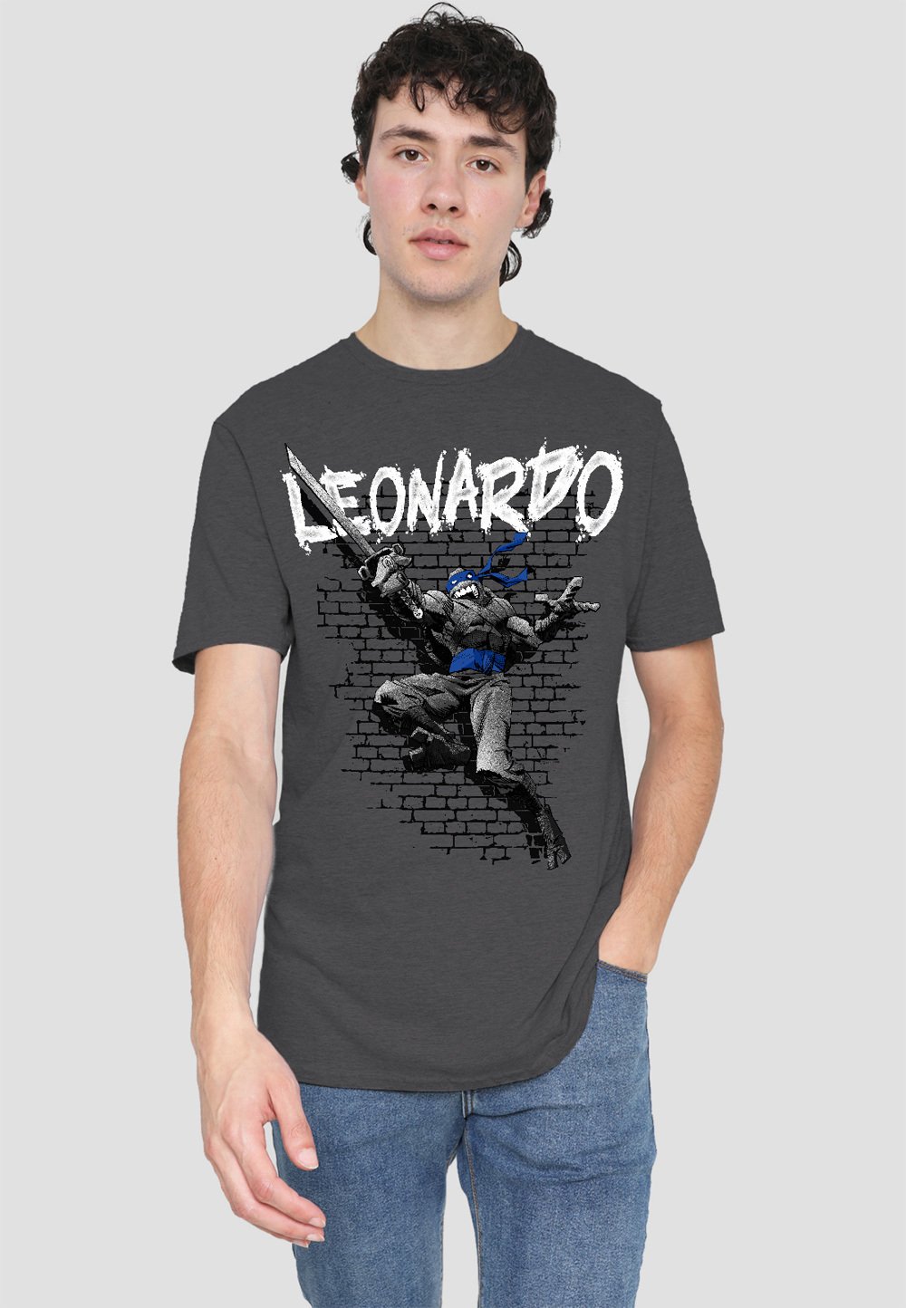 

Футболка с принтом TEENAGE MUTANT NINJA TURTLES LEONARDO Cotton Soul, антрацит
