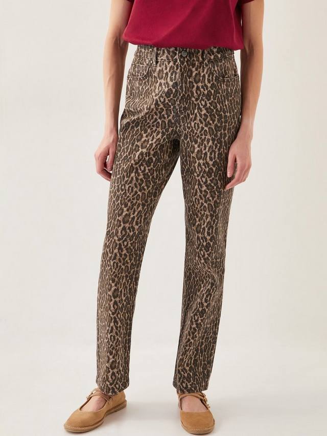 

Джинсы с животным принтом annie Monsoon, коричневый