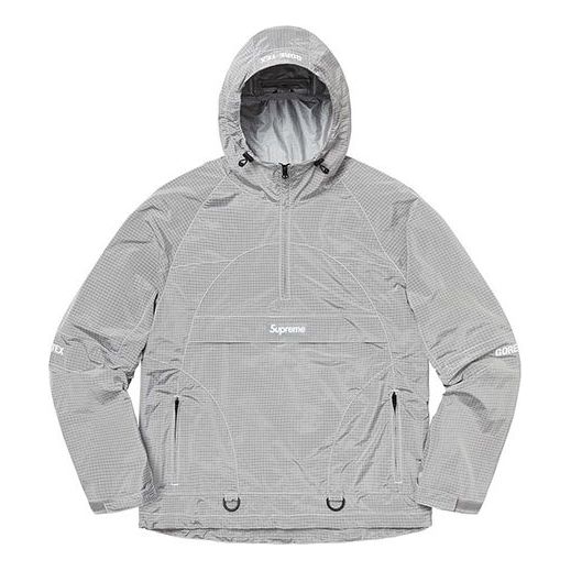 

Куртка Supreme FW19 Week 8 GORE-TEX Contrast Stitch Anorak SUP-FW19-772, серый