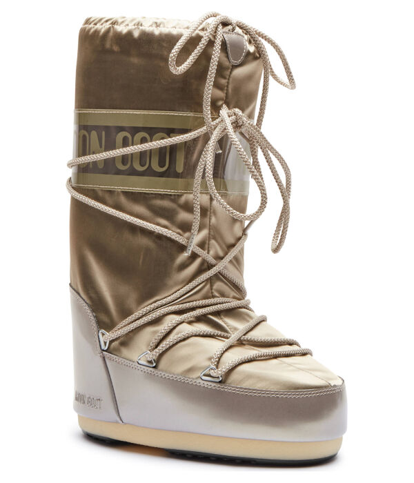 Сапоги женские зимние Moon Boot мягкие, золотой