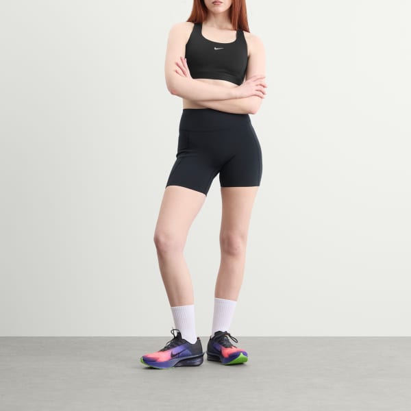 Спортивный бюстгальтер Swift с высокой степенью поддержки Nike, черный & серебро — фото 4
