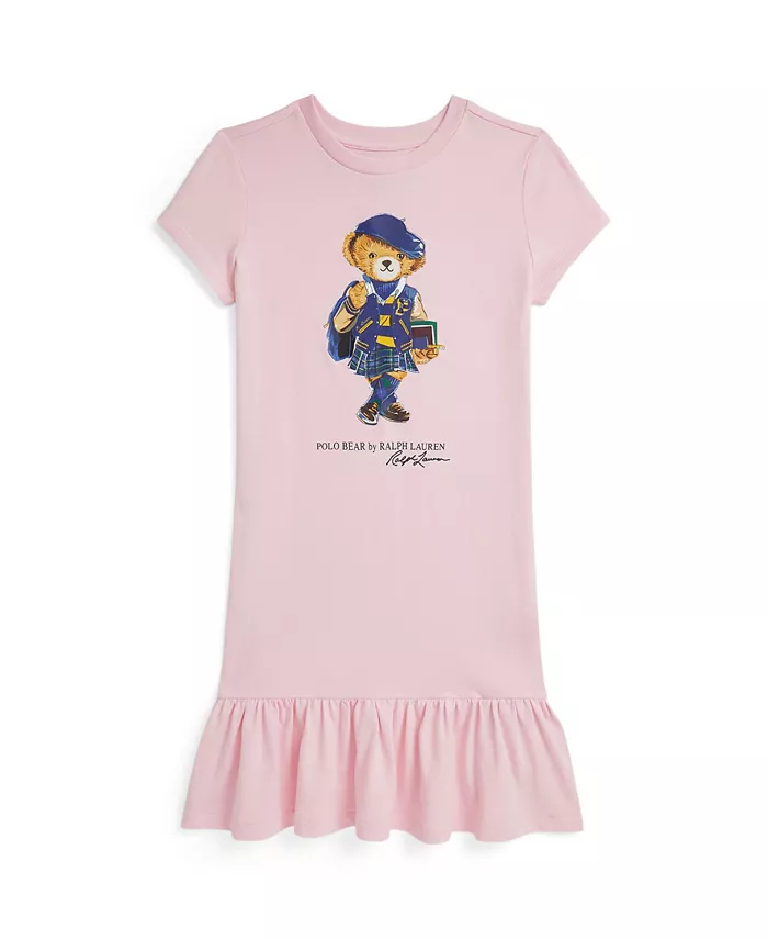 

Платье из хлопкового джерси Polo Bear для девочек постарше Polo Ralph Lauren