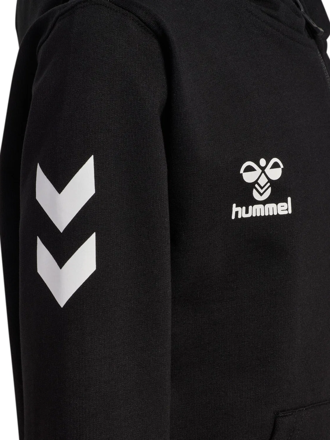 Свитшот с капюшоном на молнии Hummel, черный — фото 3