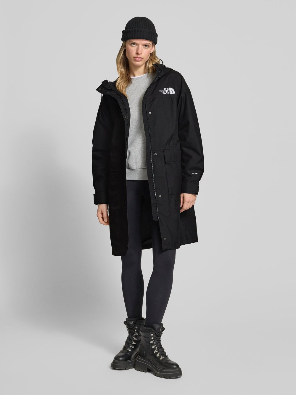 

Парка с вышитыми этикетками, модель 'REIGN ON' The North Face, черный