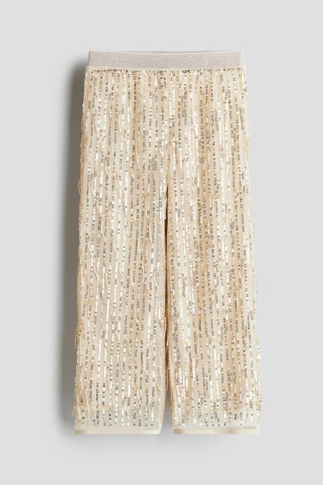 

Брюки с пайетками H&M, бежевый