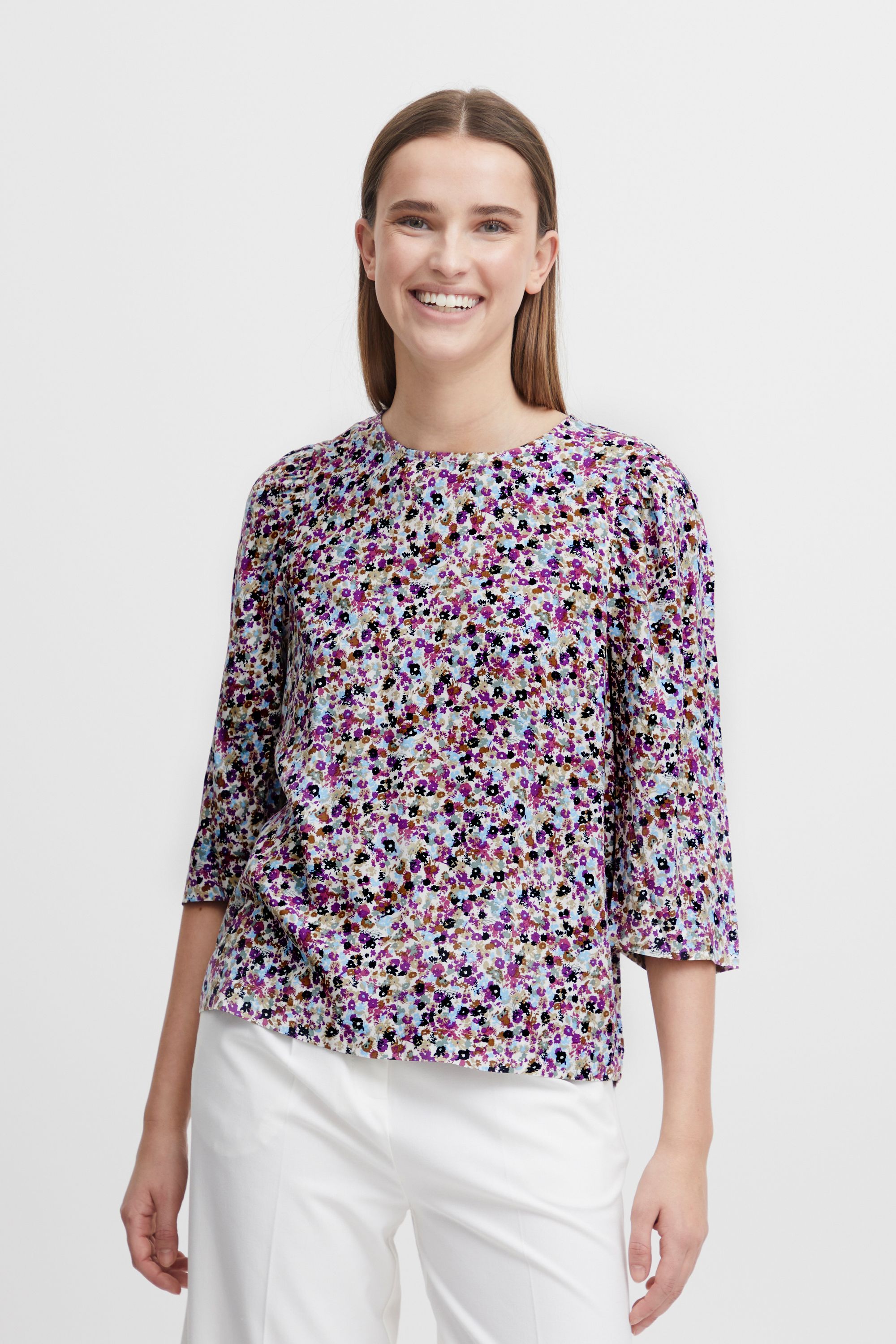 

Блуза b.young Kurzarm BYJOSA ONECK BLOUSE, фиолетовый