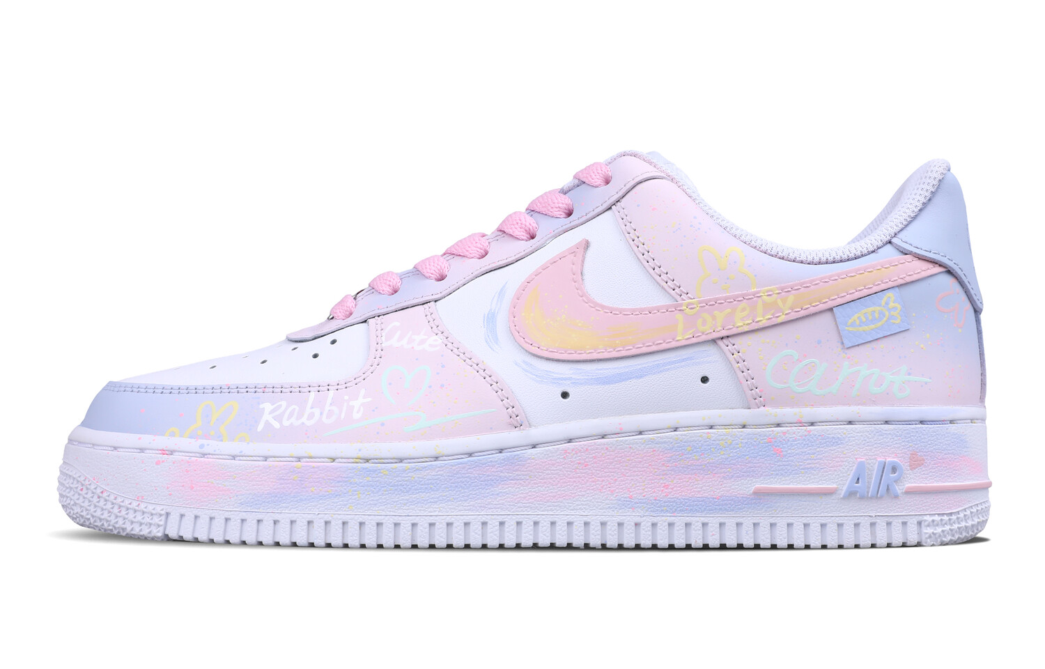 

Кроссовки Nike Air Force 1 Skateboarding Shoes Unisex Low-top White Purple Powder, белый/фиолетовый