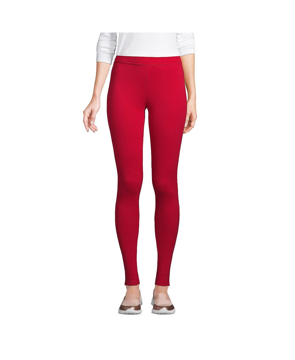 

Женские леггинсы с карманами на флисовой подкладке и высокой посадкой Serious Sweats Lands' End