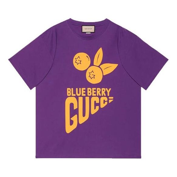 

Футболка cherry t-shirt 'purple yellow' Gucci, фиолетовый