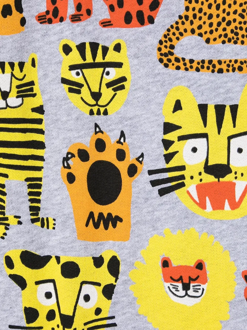 Ромпер с принтом Wild Cats Stella McCartney Kids, серый — фото 3