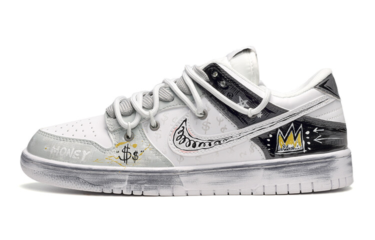 

Кроссовки Nike Dunk Skateboard Shoes Women's Low-Top Black White Gray