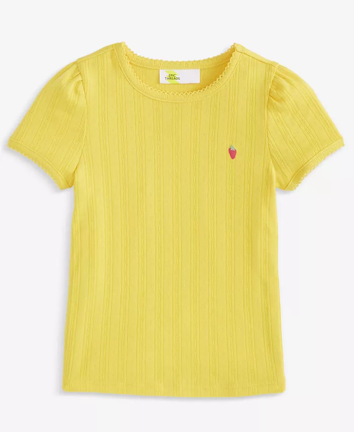 

Футболка для девочки Pointelle Berry Epic Threads, желтый