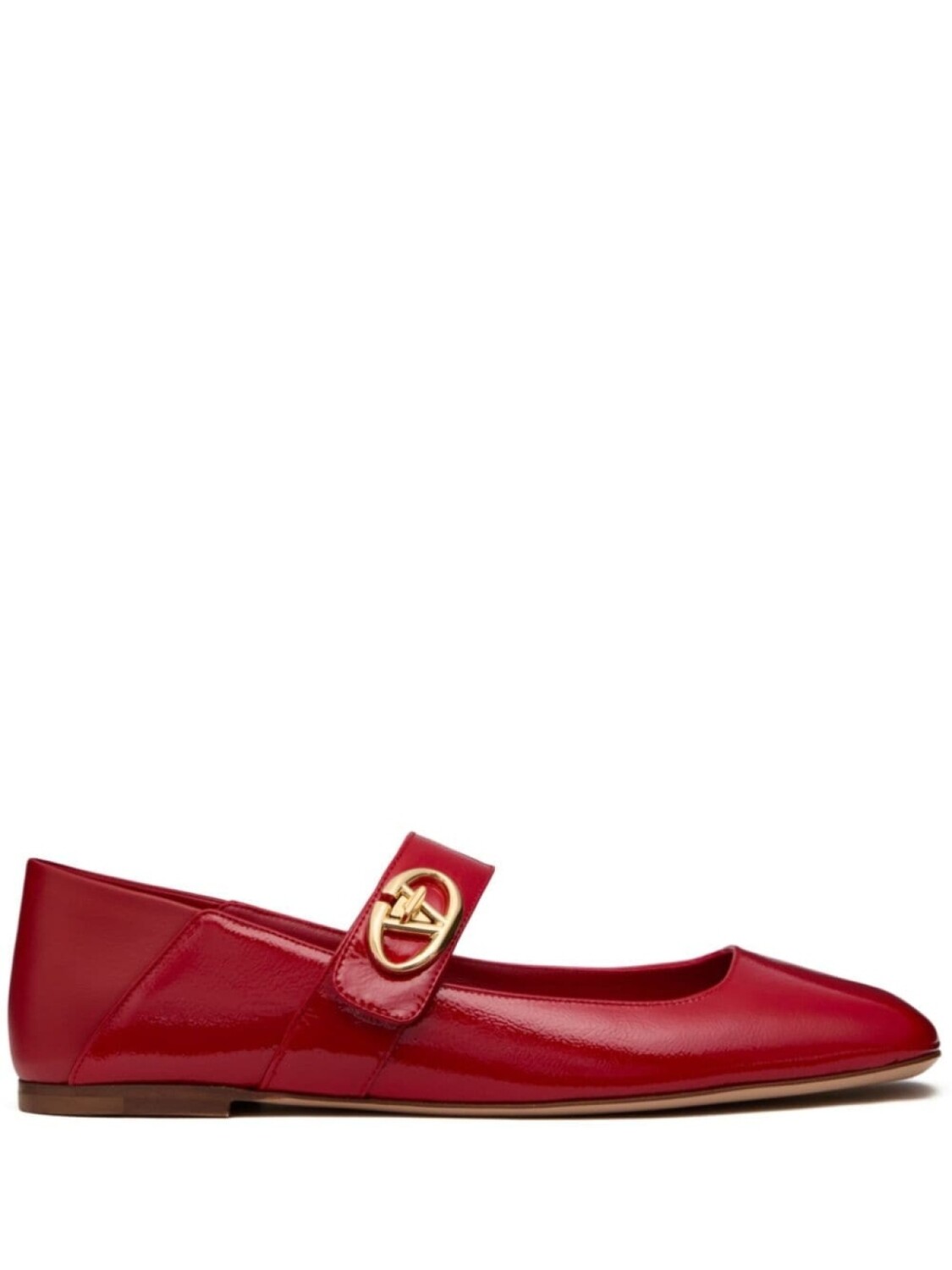 Valentino Garavani балетки с логотипом VLogo Locker, красный