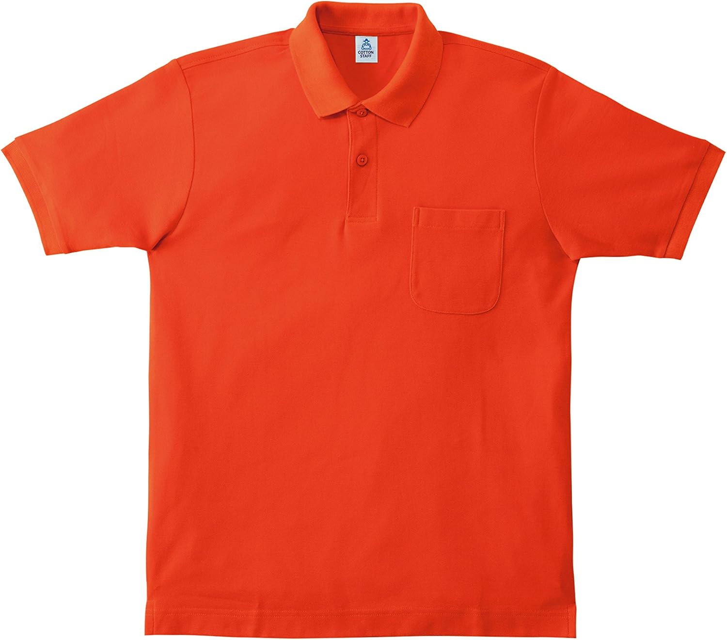 

Мужская поло-рубашка Cotton STAFF MS3114 CVC Pique Dry с карманами Lifemax, оранжевый