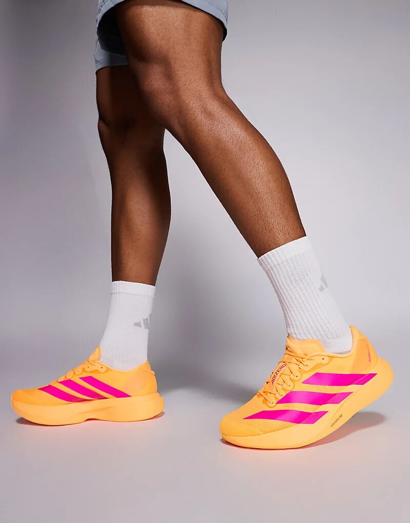 Кроссовки Adidas Running Adizero EVO SL ярко-оранжевого и розового цветов