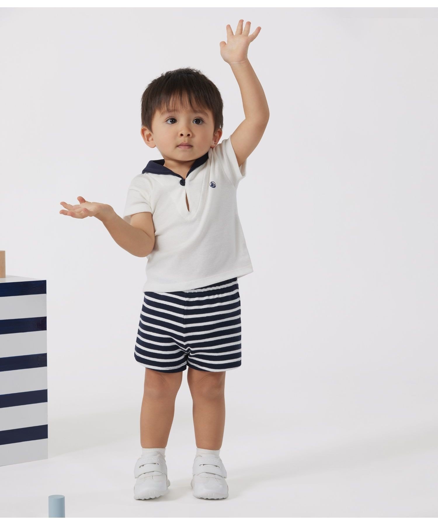 Детский комплект из 2 предметов PETIT BATEAU, Navy/Off-White