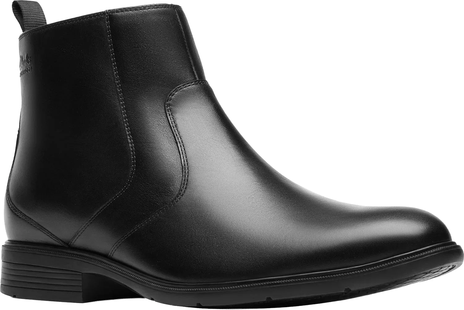 Мужские ботильоны Clarks Steadwell на молнии, Black Leather