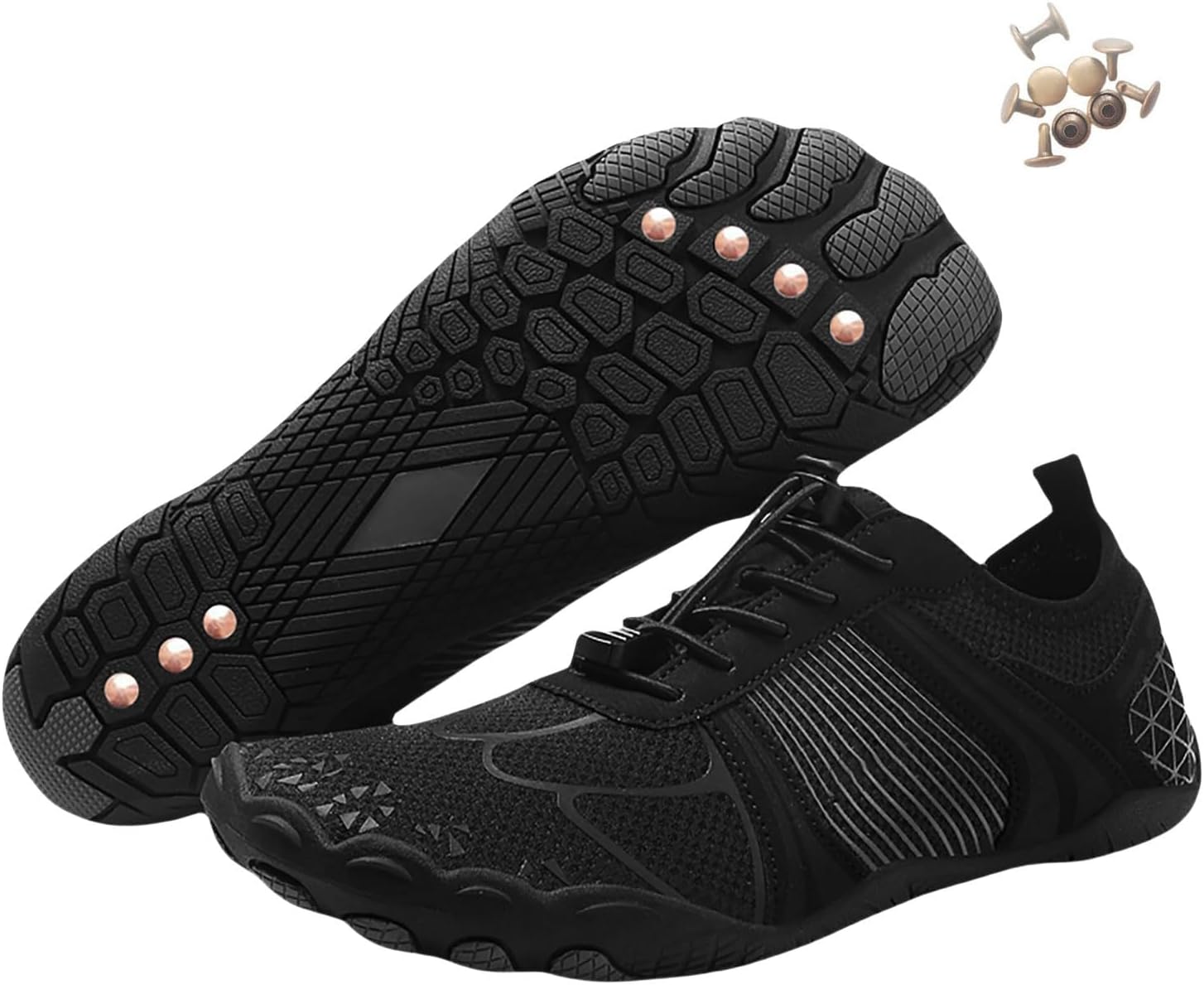 

Кроссовки для женщин и мужчин, обувь для ходьбы и походов, кроссовки с широкой носочной частью Generic, черный