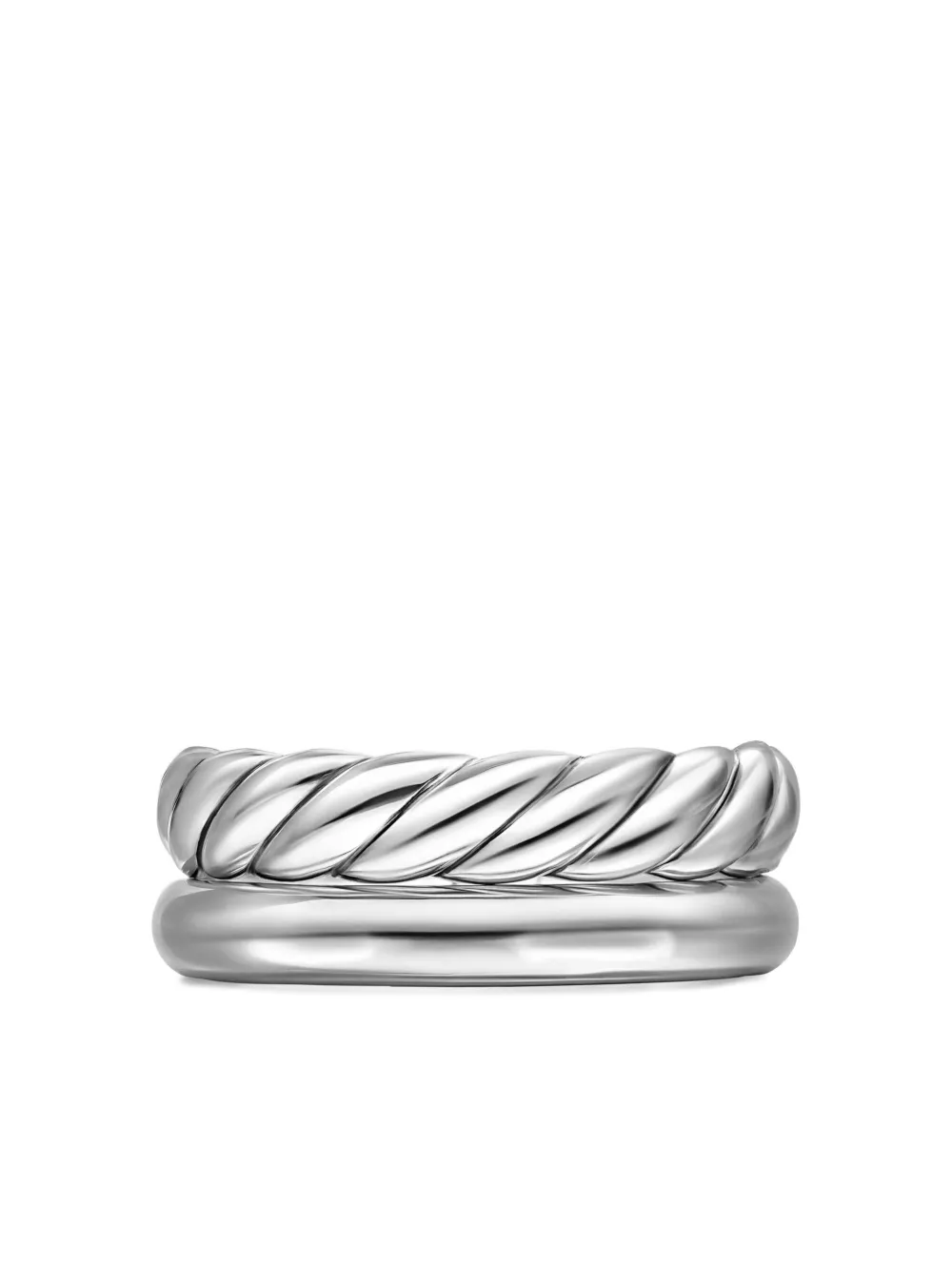 

Серебряное кольцо DY Mercer Two Row David Yurman, серебяный