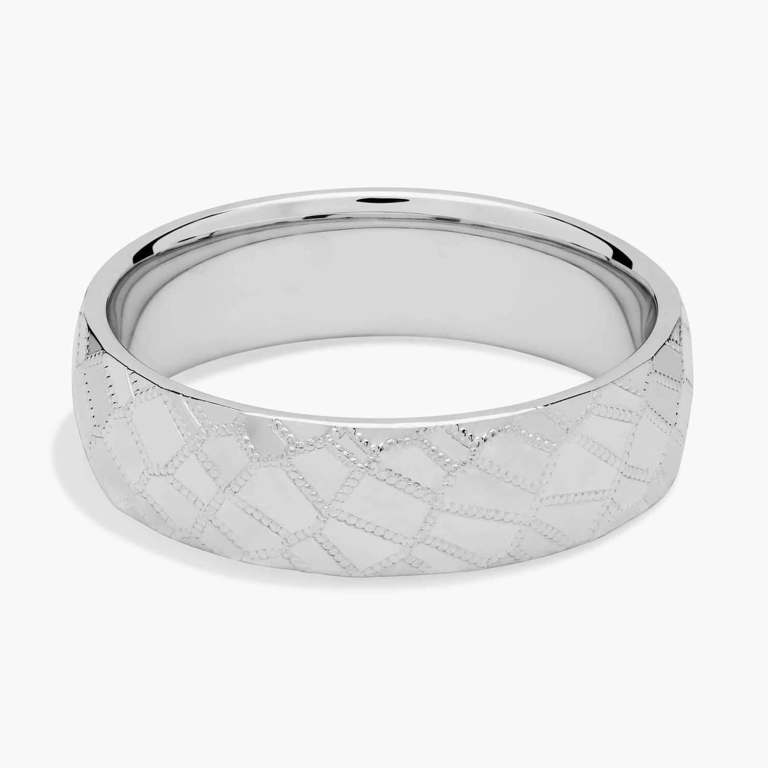 

Обручальное кольцо Mosaic Polished из платины (6 мм) Blue Nile