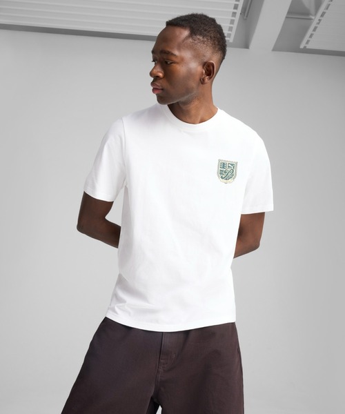 

Мужская футболка с коротким рукавом, принт PUMA, белый