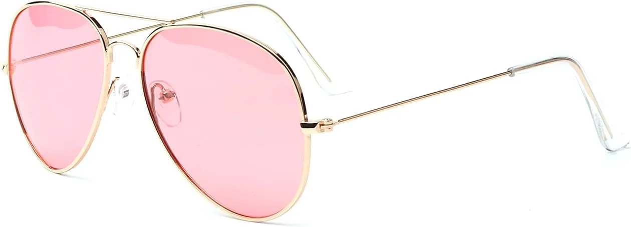 

Солнцезащитные очки-авиаторы Outray для мужчин и женщин, поляризованные, с металлической оправой, для вождения, защита от УФ-излучения 400, Gold Frame/Pink Lens