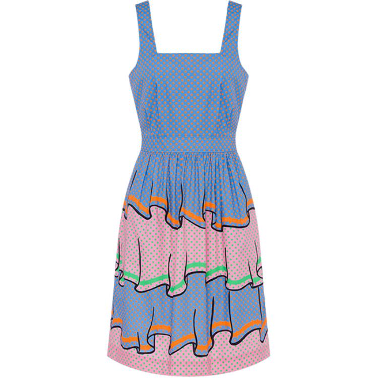 

Женское разноцветное платье-комбинация MOSCHINO, мультиколор