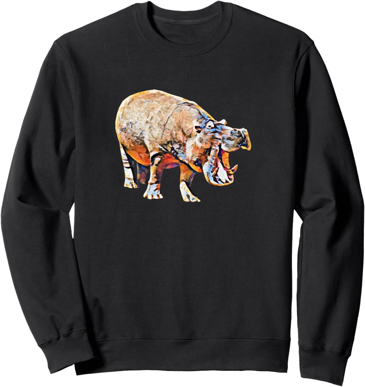 

Толстовка с изображением бегемота в африканском стиле Hippopotamus Africa - Gifts For Women, Girls, Kids, And Men, черный