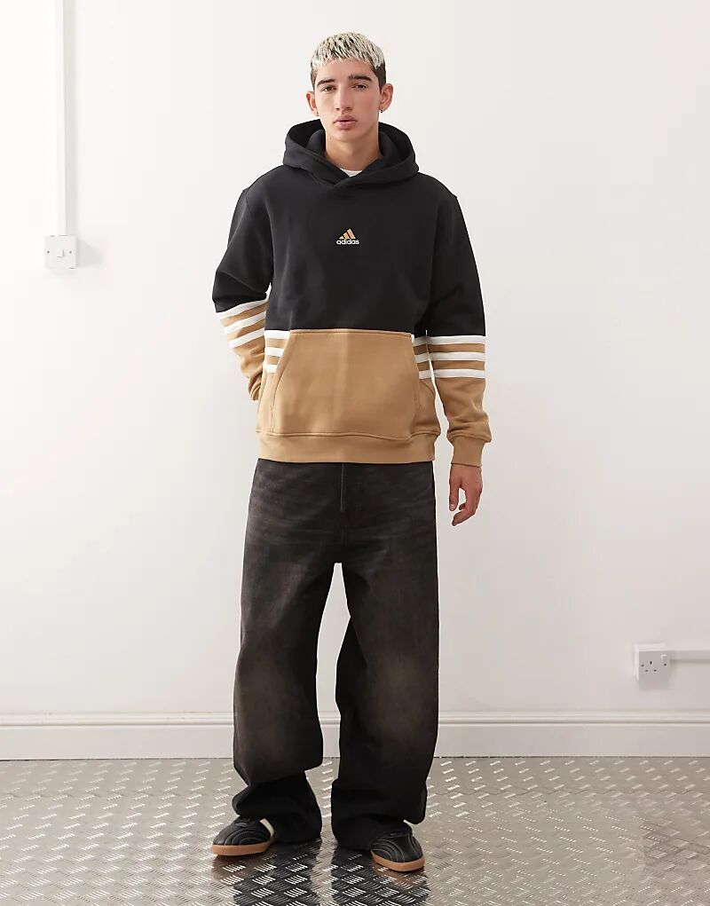 Толстовка Adidas Originals Archive черного и коричневого цветов — фото 2