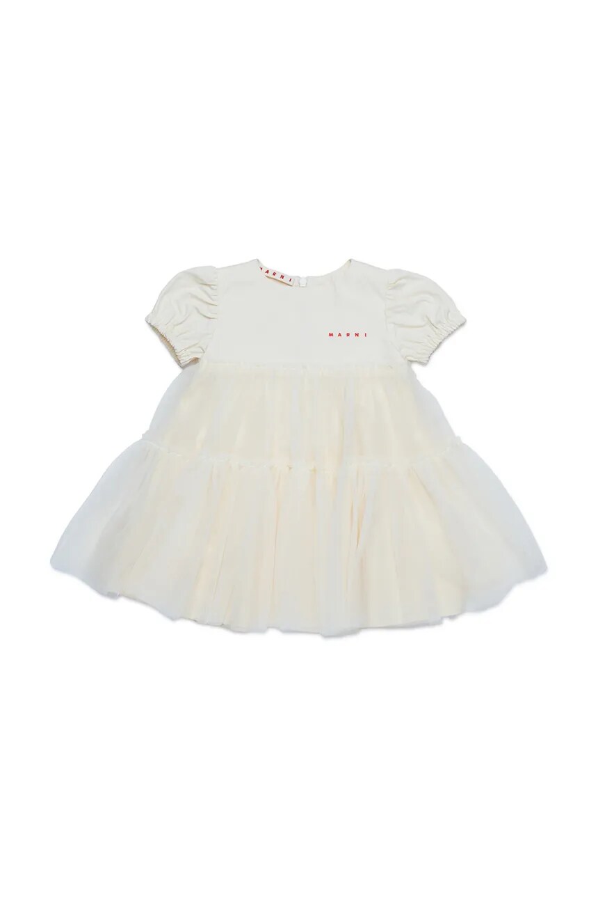 

Детское платье из хлопка MD294B Marni, бежевый