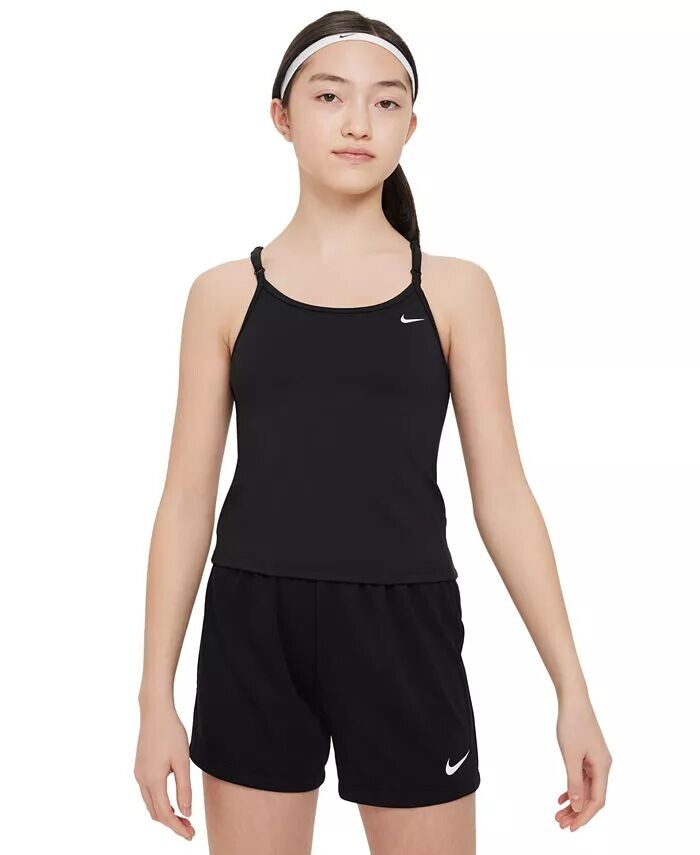 

Спортивный бюстгальтер Indy Tank для больших девочек Dri-FIT Nike, розовый
